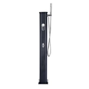 Douche Solaire Extérieure 35L - Réservoir Chauffage Écologique Énergie Solaire, Hauteur 210 cm, Structure Anti-UV et Intempéries, Douchette Réglable, Installation Facile Sans Électricité, Idé