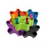Bar Flottant pour Spa et Piscine - 50x50x15 cm - 4 à 6 Compartiments - Structure Stable et Résistante - Léger, Pliable et Facile à Nettoyer - Accessoire Pratique pour Boissons et Collations