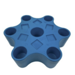 Bar Flottant pour Spa et Piscine - 50x50x15 cm - 4 à 6 Compartiments - Structure Stable et Résistante - Léger, Pliable et Facile à Nettoyer - Accessoire Pratique pour Boissons et Collations