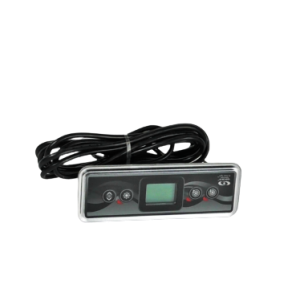 Clavier Mouv Spa k300 Gecko – Panneau de Commande Intuitif pour Spas Toutes Tailles – Écran LCD Lumineux 144x36,6 mm – Gestion Température, Pompes et Éclairage – Compact, Étanche et Durable –