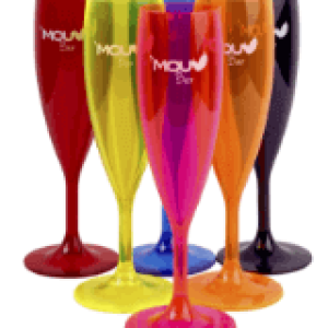 Lot de 6 Verres Mouv'Bar Incassables - 350 ml, Design Élégant et Résistant, Matériau Acrylique Anti-Chocs, Compatibles Lave-Vaisselle, Idéal pour Piscines, Spas et Réceptions
